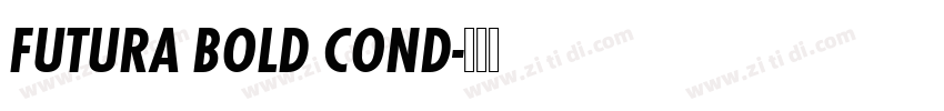 FUTURA BOLD COND字体转换